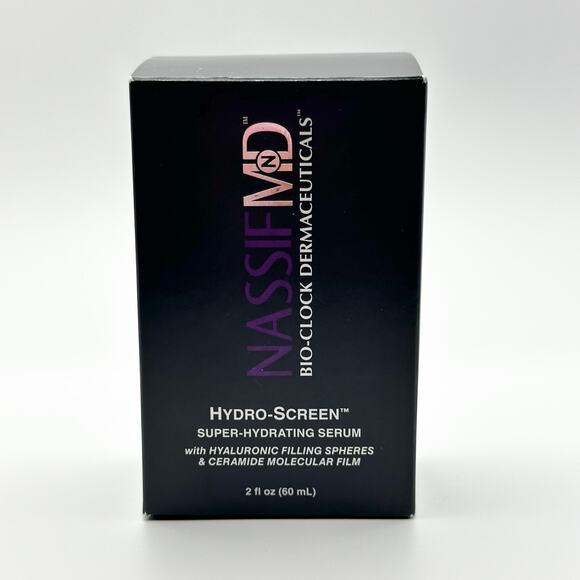 Nassif MD BioClock Hydro Screen Super Hydrating Hyaluronic Serum 2 FL OZ New Box - Picture 4 of 6